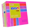 Stick'n Cube 76x76mm 400 sheets Magenta & Assorted Neon