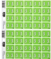 Filecorp Number 3 Label C-EZI, Sheet of 40 - Green