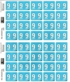 Filecorp Number 9 Label C-EZI, Sheet of 40 - Blue Mild