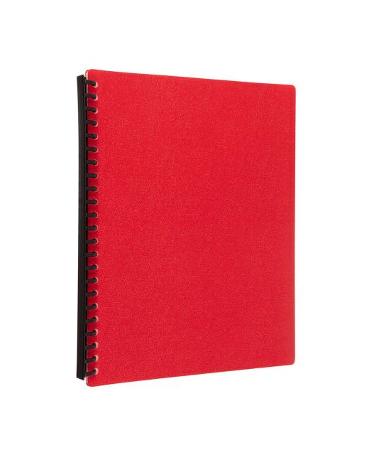 ICON REFILLABLE DISPLAY BOOK 20 POCKET RED