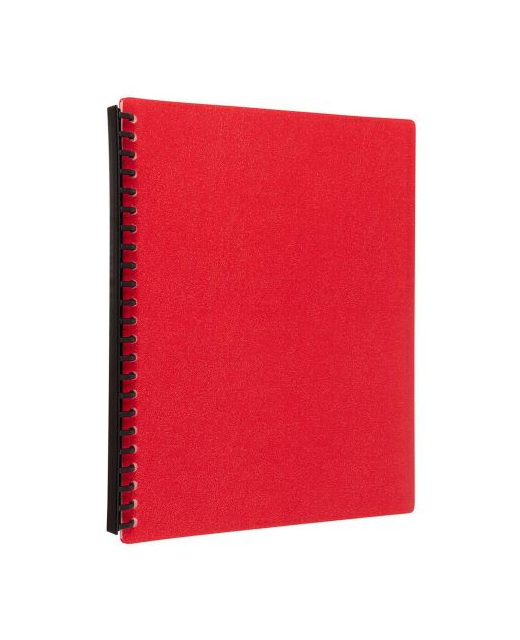 ICON REFILLABLE DISPLAY BOOK 20 POCKET RED