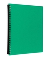 ICON REFILLABLE DISPLAY BOOK 20 POCKET GREEN