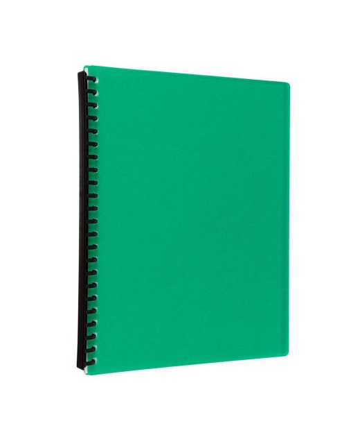 ICON REFILLABLE DISPLAY BOOK 20 POCKET GREEN