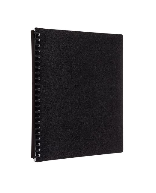 ICON REFILLABLE DISPLAY BOOK 20 POCKET BLACK