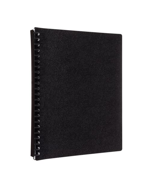 ICON REFILLABLE DISPLAY BOOK 20 POCKET BLACK