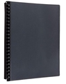 ICON REFILLABLE DISPLAY BOOK WITH CLEAR COVER 20 POCKET BLACK