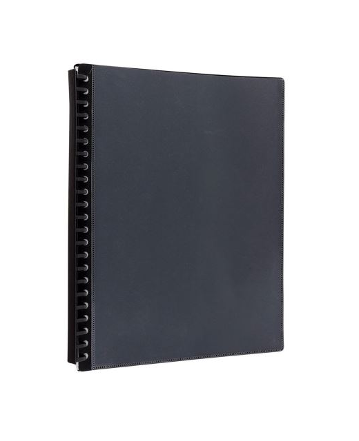 ICON REFILLABLE DISPLAY BOOK WITH CLEAR COVER 20 POCKET BLACK