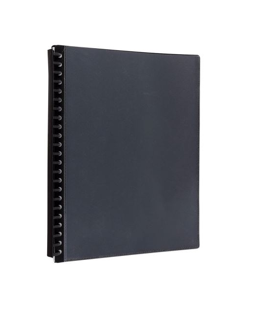 ICON REFILLABLE DISPLAY BOOK WITH CLEAR COVER 20 POCKET BLACK