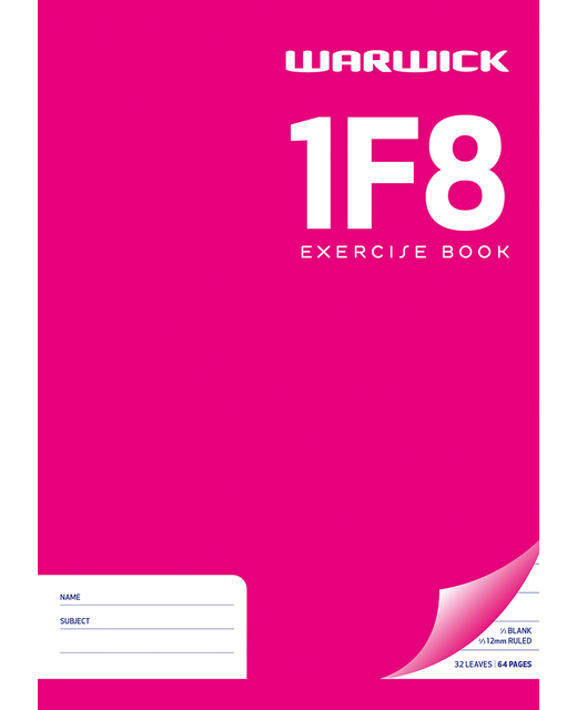 EXERCISE BOOK WARWICK 1F8 12MM A4 36LF