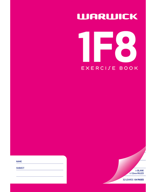 EXERCISE BOOK WARWICK 1F8 12MM A4 36LF