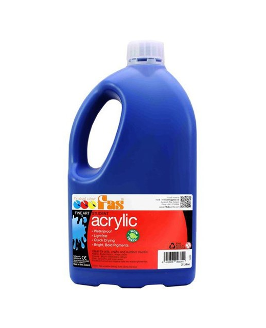 FAS STUDENT ACRYLIC 2 LTR WARM BLUE