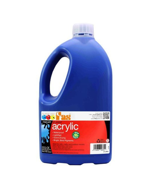 FAS STUDENT ACRYLIC 2 LTR WARM BLUE