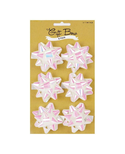 ARTWRAP MINI STAR BOWS WHITE 6 PACK