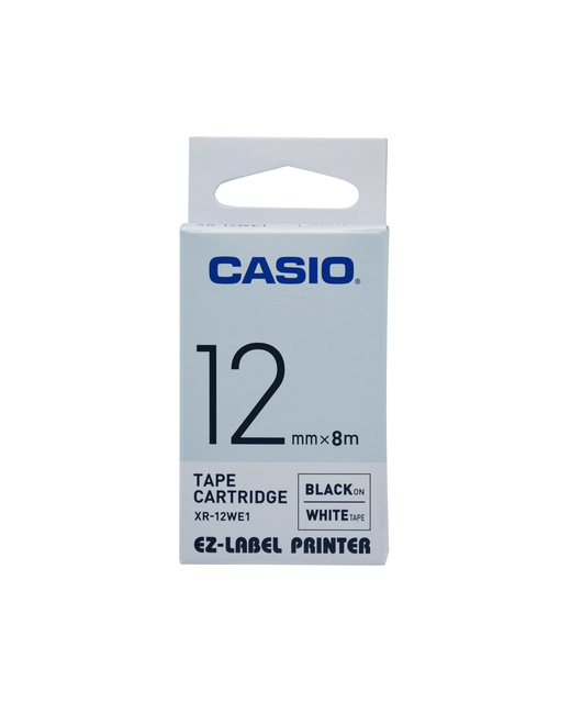 CASIO EZ LABEL PRINTER TAPE CARTRIDGE XR-12WEI 12MMX8M