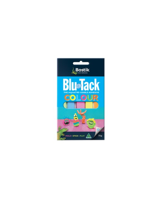 BLU TACK BOSTIK COLOUR 75G