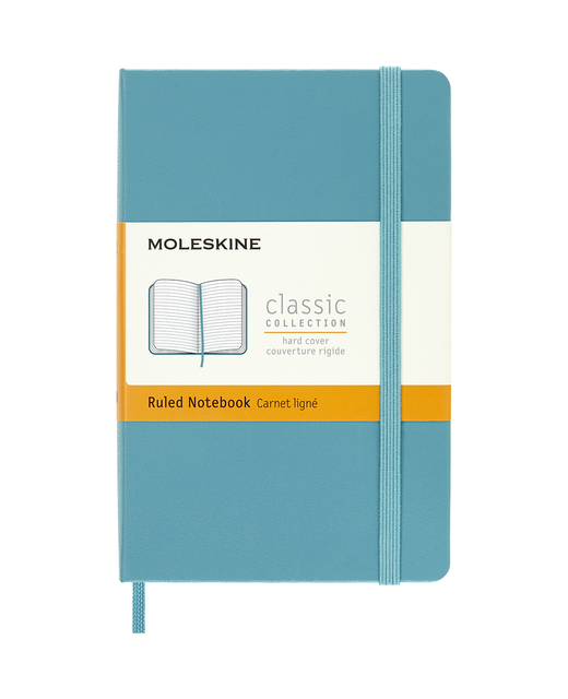 MOLESKINE CLASSIC NOTEBOOK RULED HARDBACK REEF BLUE