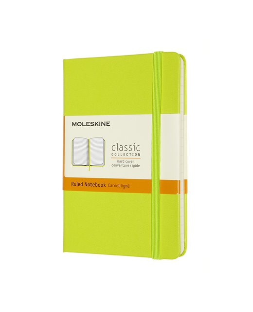 MOLESKINE CLASSIC NOTEBOOK RULED HARDBACK LEMON GREEN