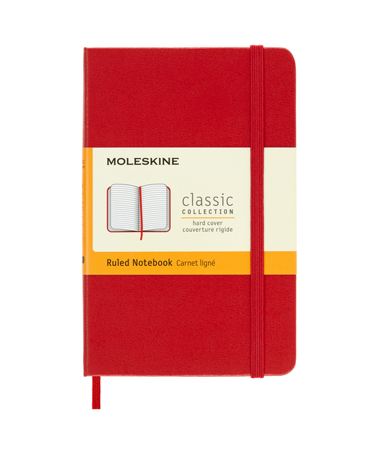 MOLESKINE CLASSIC NOTEBOOK RULED HARBACK SCARLET RED
