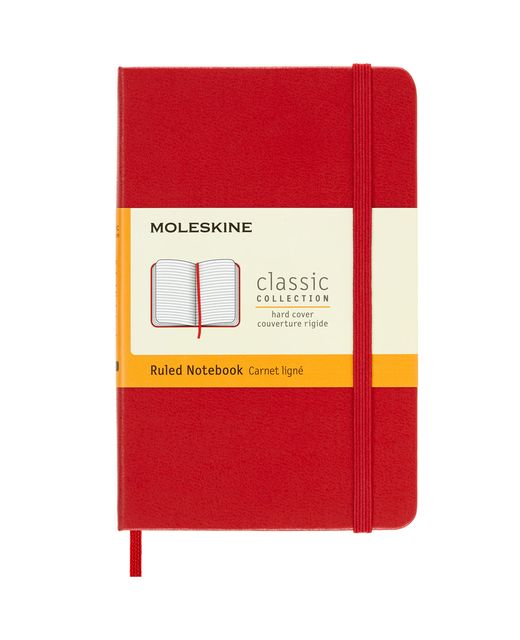 MOLESKINE CLASSIC NOTEBOOK RULED HARBACK SCARLET RED