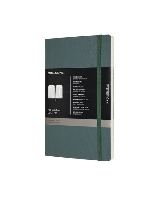 NOTEBOOK MOLESKINE PRO LARGE SOFTCOVER FOREST GREEN