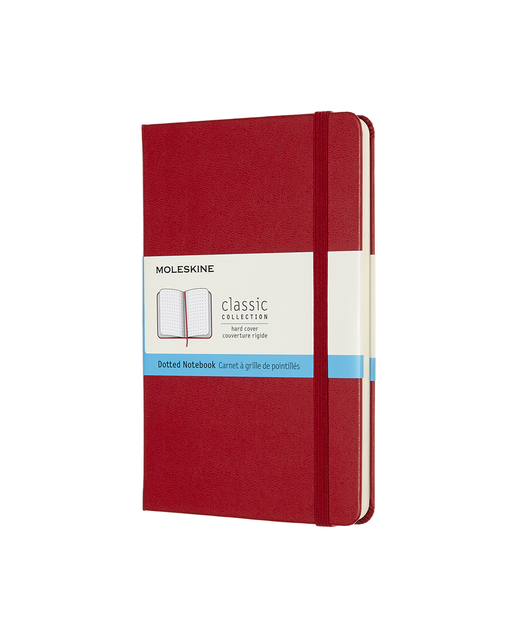 MOLESKINE CLASSIC NOTEBOOK DOTTED HARDCOVER RED