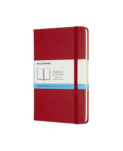 MOLESKINE CLASSIC NOTEBOOK DOTTED HARDCOVER RED