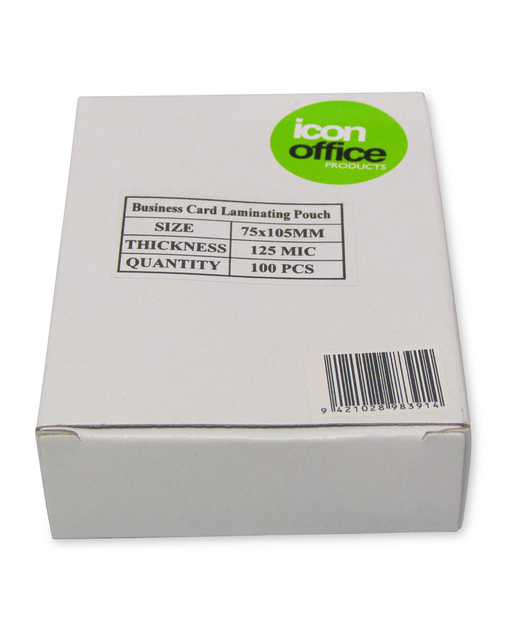 LAMINATING POUCHES ICON ID CARD GLOSS 125MIC 100 PACK