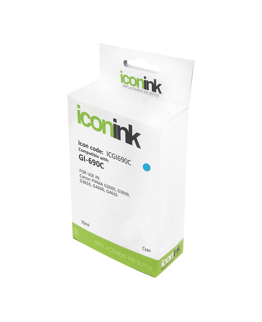 Icon Compatible Canon GI690 Cyan Ink Bottle