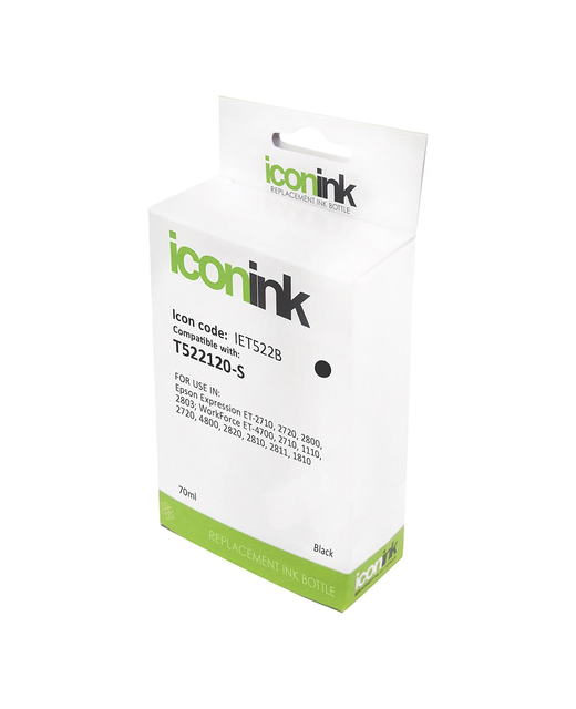 Icon Compatible Epson T522 Black Ink Bottle