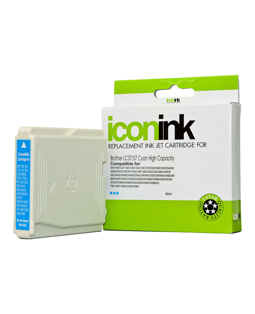 Icon Compatible Brother LC37 LC57 Cyan Ink Cartridge