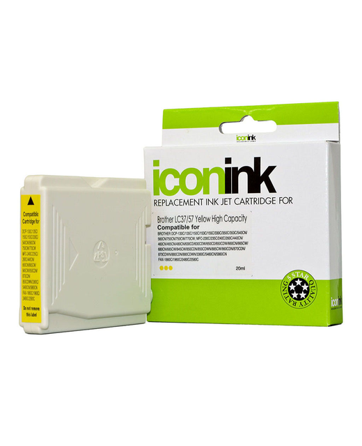 Icon Compatible Brother LC37 LC57 Yellow Ink Cartridge