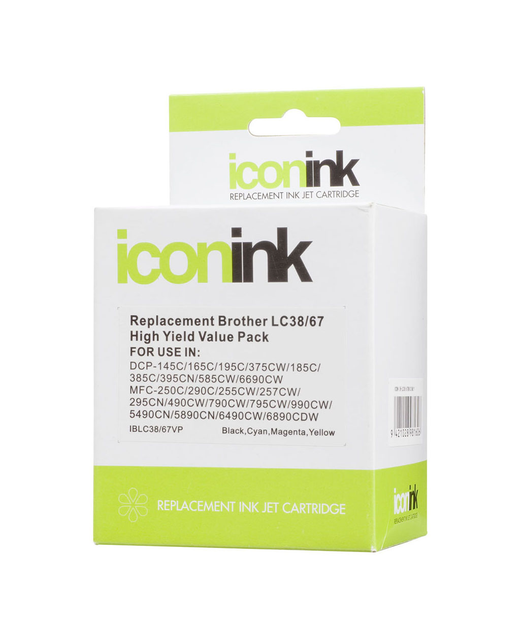 Icon Compatible Brother LC38 LC67 BCMY Ink Value Pack