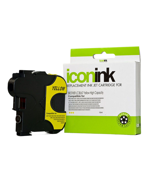 Icon Compatible Brother LC38 LC67 Yellow Ink Cartridge