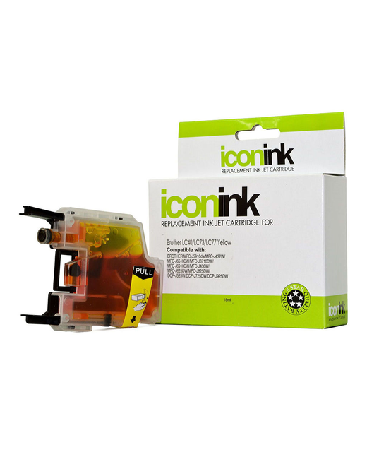 Icon Compatible Brother LC77 LC73 LC40 Yellow Ink Cartridge