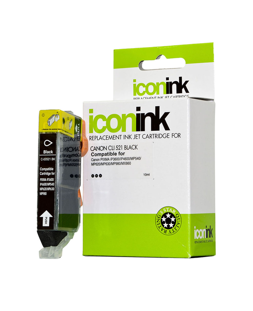 Icon Compatible Canon CLI521 Black Ink Cartridge