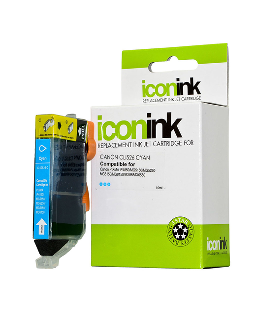 Icon Compatible Canon CLI526 Cyan Ink Cartridge