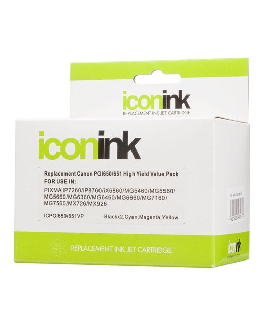 Icon Compatible Canon PGI650 CLI651 BBCMY Ink Value Pack