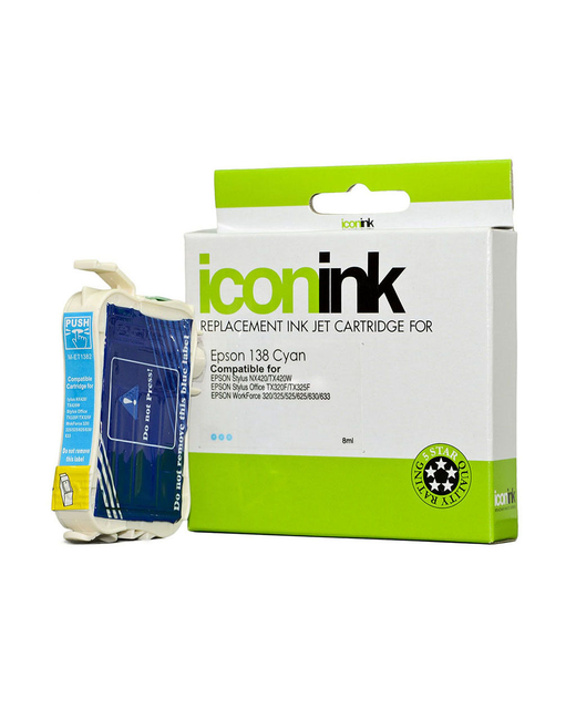 Icon Compatible Epson 138 Cyan Ink Cartridge