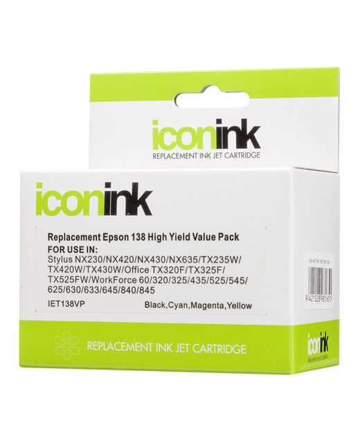 Icon Compatible Epson 138 BCMY Ink Value Pack
