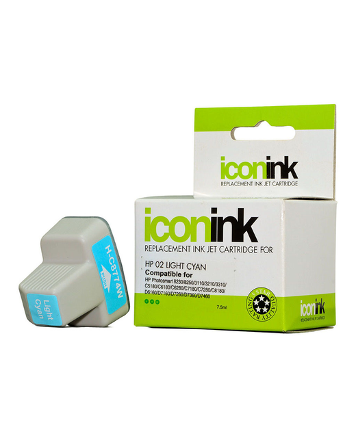 Icon Compatible HP 02 Light Cyan Ink Cartridge (C8774WA)