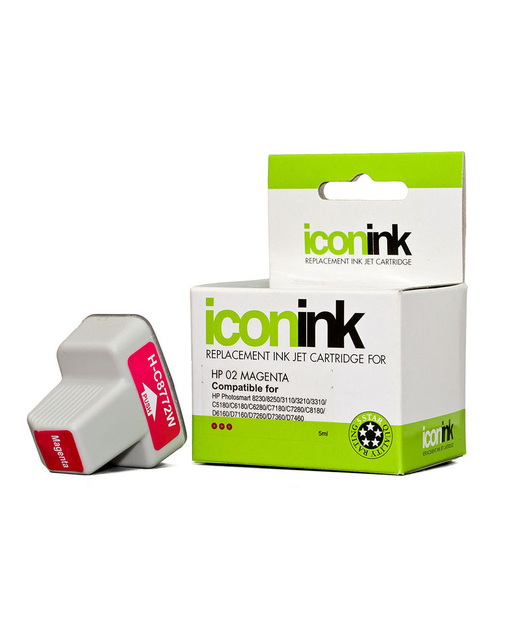 Icon Compatible HP 02 Magenta Ink Cartridge (C8772WA)