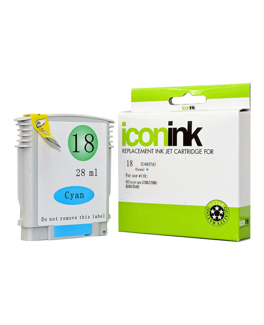 Icon Compatible HP 18 Cyan Ink Cartridge (C4937A)