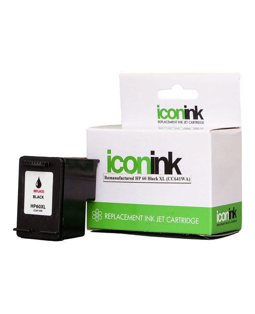 Icon Remanufactured HP 60 Black XL Ink Cartridge (CC641WA)