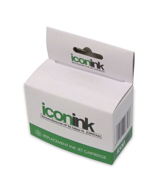 Icon Remanufactured HP 62 Colour XL Ink Cartridge (C2P07AA )