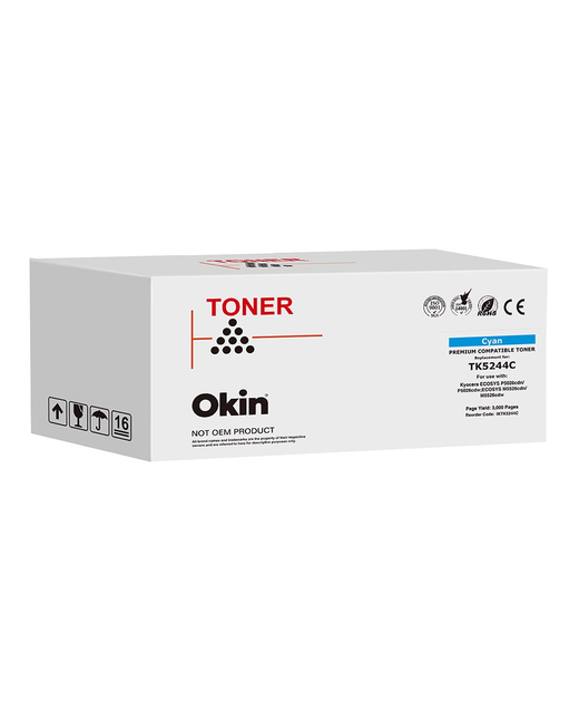 OKIN Compatible Kyocera TK5244 Cyan Toner Cartridge