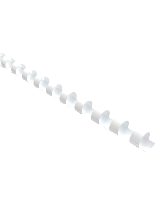 OKIN BINDING COIL PLASTIC 20MM WHITE PACK OF 100
