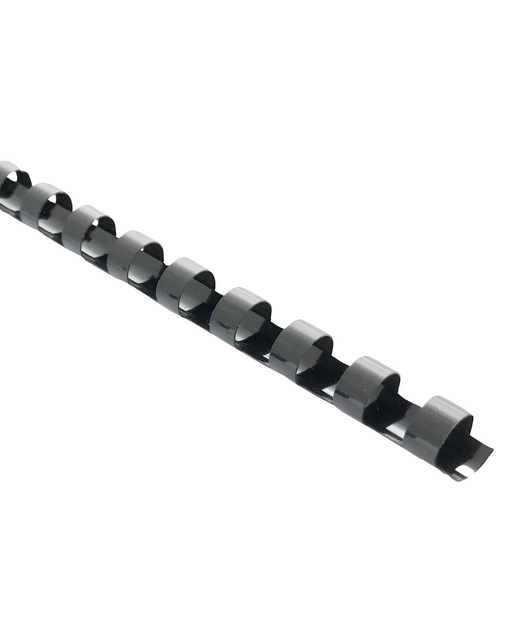 OKIN BINDING COIL PLASTIC 8MM BLACK PACK OF 100