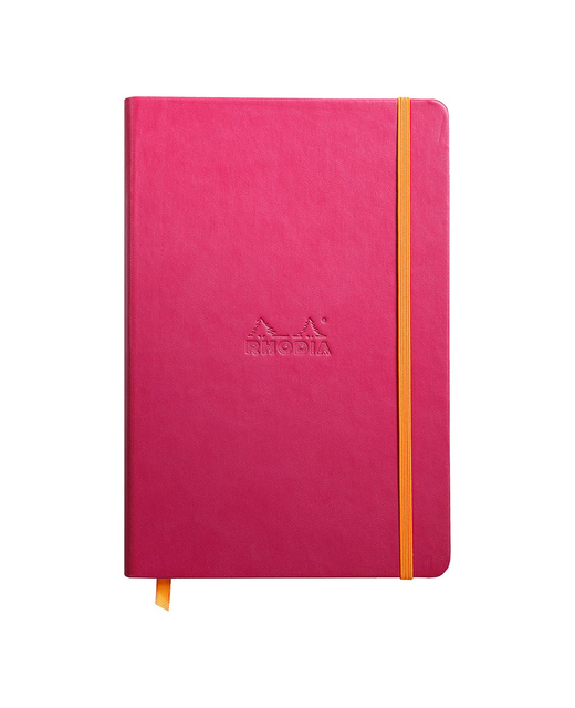 NOTEBOOK A5 HARDCOVER RHODIA BLANK RASPBERRY