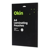 OKIN LAMINATING POUCHES A4 GLOSS 80MIC PACK OF 25