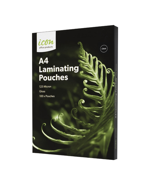 OKIN LAMINATING POUCH A4  GLOSS 125MIC 100 PACK